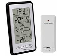 Smart Effects Technoline WS 9130 Réveil radio-piloté/station météo Capteur extérieur, argenté