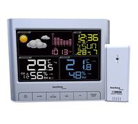 Technoline WS 6449 Station météo LED, Affichage affichage de la température, humidité de température extérieure, horloge radio, prévisions météorologiques, Air pour l'intérieur et l'extérieur
