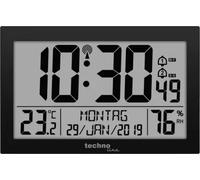 Technoline WS 8016 Réveil numérique Noir Noir