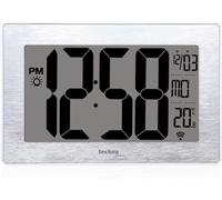 Technoline WS 8019 DCF-77 Horloge murale radiofréquence avec affichage de la température intérieure & veilleuse