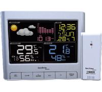 Technoline WS6449 Station météo moderne avec horloge radiopilotée et écran couleur Argent Nouveau