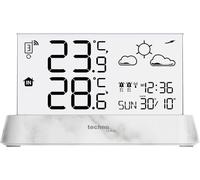 Technoline WS6782 - La station météo sans fil élégante avec écran transparent, température intérieure et température extérieure, et prévision météo précise