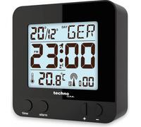 Techno Line WT235 SW radiopiloté(e) Réveil Noir Heures de réveil 1