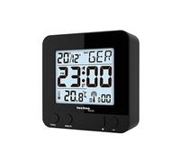 Technoline WT 235 - Réveil radio-piloté avec capteur tactile, plastique, 8 x 2,5 x 8 cm, Plastique, schwarz, 8 x 2.5 x 8 cm