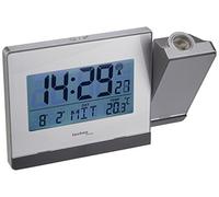 Technoline WT 538 Réveil projecteur Radio-piloté avec capteur Tactile, Plastique, Argent/Anthracite, 15 x 4 x 9 cm