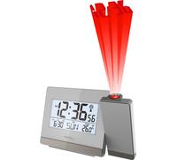 Technoline WT 538 Réveil radiocommandé à projection tactile plastique argenté-anthracite 15