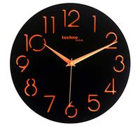 Technoline WT 7230 Horloge Murale à Quartz Noir/Orange 29 cm