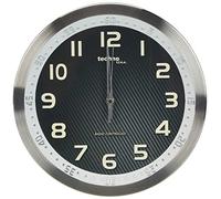Technoline WT 8970 Horloge murale, Aluminium/noir Noir