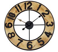 Technoline Grande Horloge Murale analogique WT1610, Quartz, Bois, XXL, Ø 60 cm