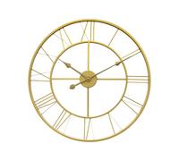 Technoline WT1618 Horloge Murale en métal avec Chiffres Romains Doré 60 cm