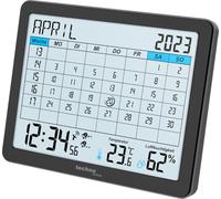 Technoline WT2600 Calendrier de Table, Affichage de la température, de l'humidité, Affichage Min/Max, 17 x 14 cm, Noir