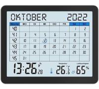 Technoline WT2600 Calendrier de Table, Affichage de la température, de l'humidité, Affichage Min/Max, 17 x 14 cm, Noir