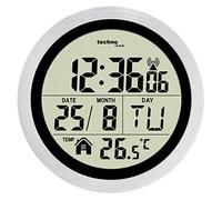 Technoline WT3005 radiopiloté(e) Horloge radiopilotée 14.7 cm x 14.7 cm x 14.7 cm x 14.7 cm x 7.9 cm Argent protégé Contre Les Projections deau