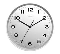 Technoline WT8500 Horloge Murale analogique en Plastique Ø 30 cm, Plastique, argenté, 30 cm Ø