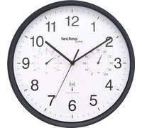 Technoline WT8945 Horloge murale radiofréquence Affichage de la température et de l'humidité 30 cm noir Mouvement précis