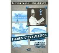 Technologie Culinaire - Fiches D'évaluation, Cap-Bep, Version Professeur