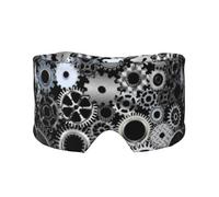 Technologie de rendu Gear Metal Art numérique,Masque pour les yeux bloquant la lumière Cache-yeux et cache-oreilles pour le sommeil