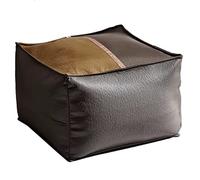 Technologie imperméable Pouf en tissu Patchwork Design Square Poufs Repose-pieds Pouf Coussin de sol Tatami Pouf Repose-pieds 50X50X36cm(B)