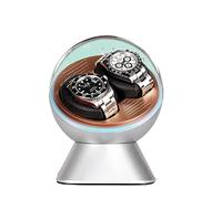 Technology Automatic Watch Winder New Spherical Design Ambient LED Light with Quiet Motor and Battery Powered Or AC Adapter for Man/Woman's Watches (Color : Black, Size : 1+0)
