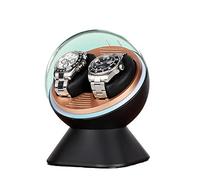 Technology Automatic Watch Winder New Spherical Design Ambient LED Light with Quiet Motor and Battery Powered Or AC Adapter for Man/Woman's Watches (Color : Black, Size : 1+0)