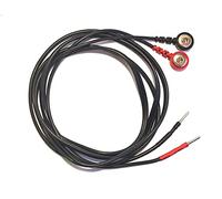 TechnoMedia Câble de raccordement électrodes patchs fiche broche mâle 2 mm - clip bouton femelle 4 mm 1,5 m spim up
