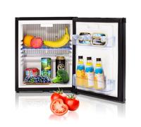 Techomey Frigo 12V, Frigo Camping car 12V 220V avec Serrure pour Camping car, Caravane, Camion, Hôtel, Bureau et Chambre, Noir, 0-10℃, 30L