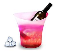 Techomey Seau à Glace LED, 5pcs, Seau à Champagne Lumineux, Seau Multicolore pour Vin, Bière, Boissons, pour Réunion Familiale, Bar, Fête, Soirée, 5L