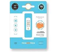 TechOneTech Clé USB Pro Smart Clip USB 2.0 Mémoire 16 Go - Blanche