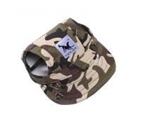 TecHong Casquette de Baseball pour Petit Chien - Chapeau de Protection Solaire avec Trous pour Les Oreilles et Sangle Réglable, Visière Légère en Toile Oxford, Tenue d'été pour Chiot et Chat