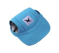 TecHong Casquette de Baseball pour Petit Chien - Chapeau de Protection Solaire avec Trous pour Les Oreilles et Sangle Réglable, Visière Légère en Toile Oxford, Tenue d'été pour Chiot et Chat