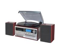 TechPlay ODC128BT Platine Vinyle 3 Vitesses avec Lecteur Cassette/Enregistreur, CD, MP3, USB