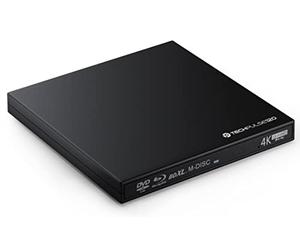 techPulse120 UHD Externe 4k 3D M-Disc BDXL USB 3.0 Lecteur Blu-Ray Graveur Superdrive UltraSlim UltraHD Lecteur BD DVD CD Ultra pour Ordinateur Portable Ultrabook Windows Mac OS Apple iMac