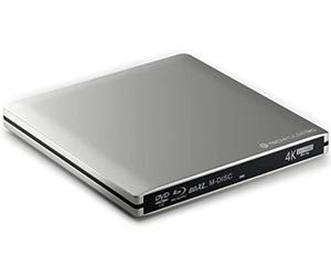 techPulse120 UHD Externe 4k 3D M-Disc BDXL USB Type-C 3.0 Lecteur Blu-Ray Graveur Superdrive Aluminium UltraSlim UltraHD Lecteur BD DVD CD Ultra pour Ordinateur Portable