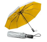TechRise Parapluie Automatique Compact et Pliable, 10 Baleines, Ouverture et Fermeture à un Seul Bouton, Portable pour Hommes et Femmes