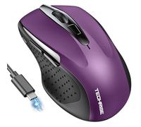 TechRise Souris Bluetooth,Souris sans Fil (BT5.0/3.0 et 2.4G),Souris Rechargeable USB 4800 DPI, Souris Ergonomique Silencieuse,Mouse Adaptée pour PC, Mac, Ordinateurs Portables et Toutes Surfaces