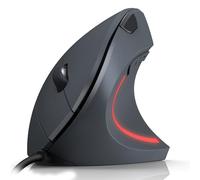 TechRise Souris Ergonomique,6400 DPI réglable sur 4 niveaux, souris filaire optique verticale 2,4 GHz, silencieuse, 6 boutons, compatible avec ordinateurs portables, ordinateurs de bureau, PC, MacBook