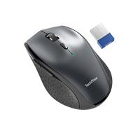 TechRise Souris sans Fil, 2.4 GHz Souris Ergonomique avec Mini Récepteur USB, Souris Ordinateur Optique Portable 4800 DPI Réglable, Pile 30 Mois, Wireless Mouse pour PC Windows Mac Chromebook, Gris