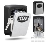 TechSafeKeyBox : coffre-fort à clés avec serrure à combinaison pour le mur - Mini coffre avec code à 4 chiffres, Master Lock, boîte à clés avec code numérique et trous pré-percés