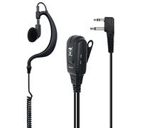 TECHSIDE TSAU-MV 2 broches Midland Wrap-Around Earphone Microphone avec VOX | Radios bidirectionnelles | Compatible avec G7 pro M24 M24 plus M48 M99 G6 XT G7 XTR ICOM | Montre de sécurité SoftAir