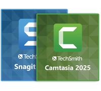 TechSmith Camtasia 2025 + Snagit 2025 Bundle Renewal EDU Rénovation 1 An 15-24 Utilisateur(s)