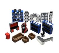TechSpieler Puzzle 3D pour adultes - Bricolage miniature - Atelier - Garage - Support de pneu 1/18 et kit de changement de pneu pour atelier automobile et scène de boutique personnalisée