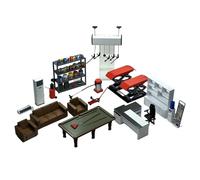 TechSpieler Puzzle 3D pour adultes, bricolage, miniature, garage, zone de loisirs 1/18, kit de modèle pour atelier automobile et scène de boutique personnalisée