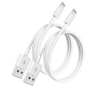 TECHTA [2 Pack] 1m Cable Chargeur iPhone Cordon de câble Lightning vers USB 1 mètres pour iPhone 14/13/12/11 Pro Max/X/XS Max/8/7/6