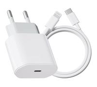 TECHTA 20W Chargeur Rapide iPhone et 1M Câble pour iPhone 14/14 Plus/14 Pro/14 Pro MAX/13/12/ 11/ X/8/7, USB C Chargeur (Blanc)