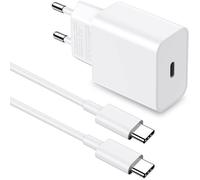 TECHTA 25W Chargeur Type C Charge Rapide Compatible avec Samsung Galaxy A15 A16 A17 A54 A55 A56 A35 A36 A25 Prise USB-Cavec Cable 1M