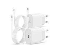 TECHTA 2Pack Chargeur iPhone 15 16 17, 20W USB C Chargeur Rapide 1M Cable C to C pour iPhone 17/17 Pro/16 Pro Max/15 Pro Max