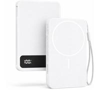 TECHTA Batterie Externe Magnétique 10000mAh Charge Sans Fil 15W USB C PD 38.5W Power Bank Compatible iPhone 16 15 14 13 12 AirPods