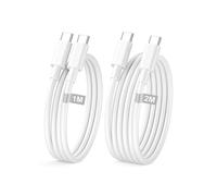 TECHTA Cable iPhone 17 16 15 [1M+2M/Lot de 2], 20W Cable USBC USBC Charge Rapide Câble Type C cable Chargeur USB C 2M Fil