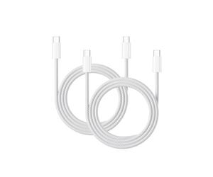 TECHTA Câble iPhone 17 16 15 1M 2Pack, 60W Câble USB C Charge Rapide Câble USB C vers USB C Cordon Nylon Cable Chargeur Type C