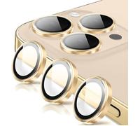 TECHTA Caméra Arrière Protection pour iPhone 13 Pro/13 Pro Max Verre Trempé,Protecteur Objectif Lentille,9H Dureté HD,Doré